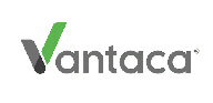 Vantaca logo: gray wordmark with a green stylized V mark in front of the name
