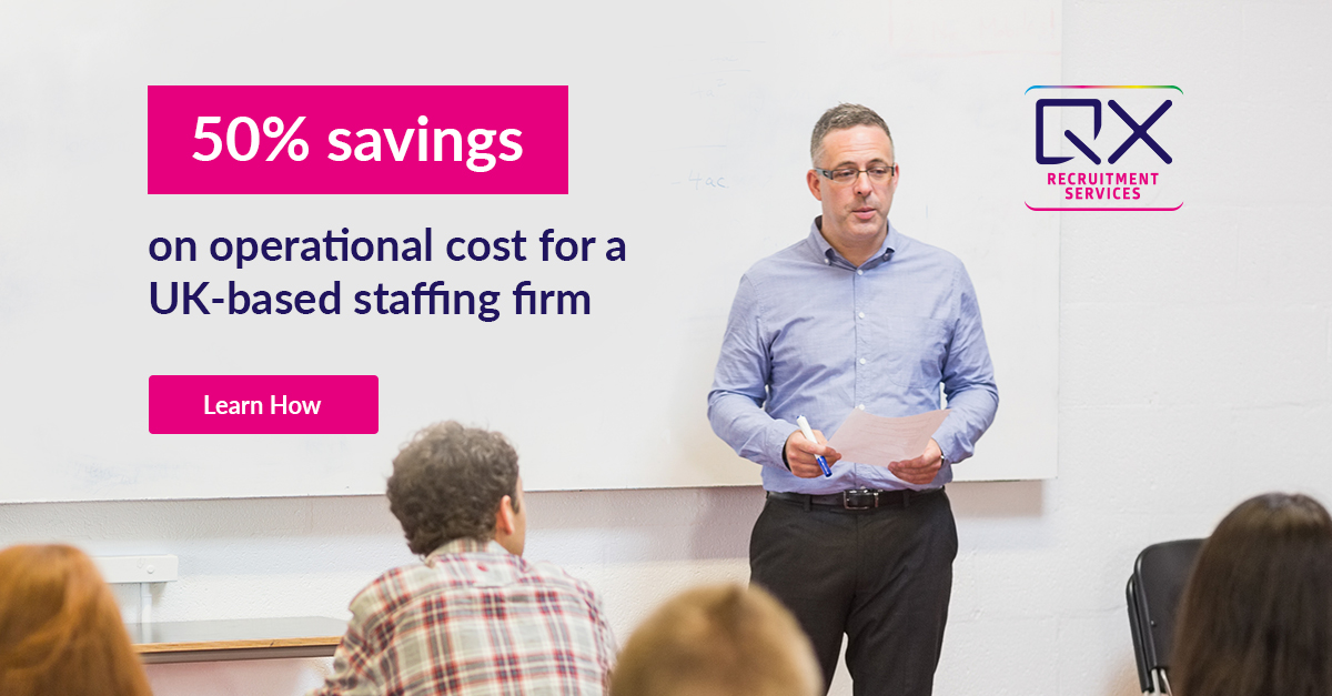50% savings on operational cost for a staffing firm in the UK