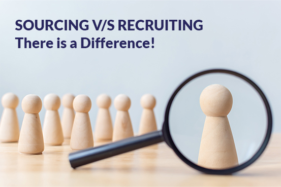 Difference between talent sourcing and candidate recruitment.