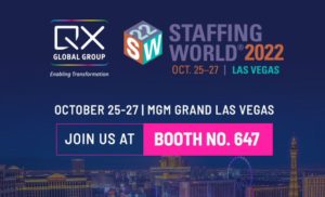 QX at Staffing World 2022 Booth 647