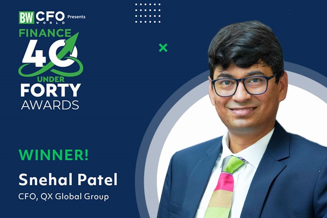 Snehal Patel, CFO of QX Global Group, Honoured in BW CFO World’s ’40 Under 40′ List